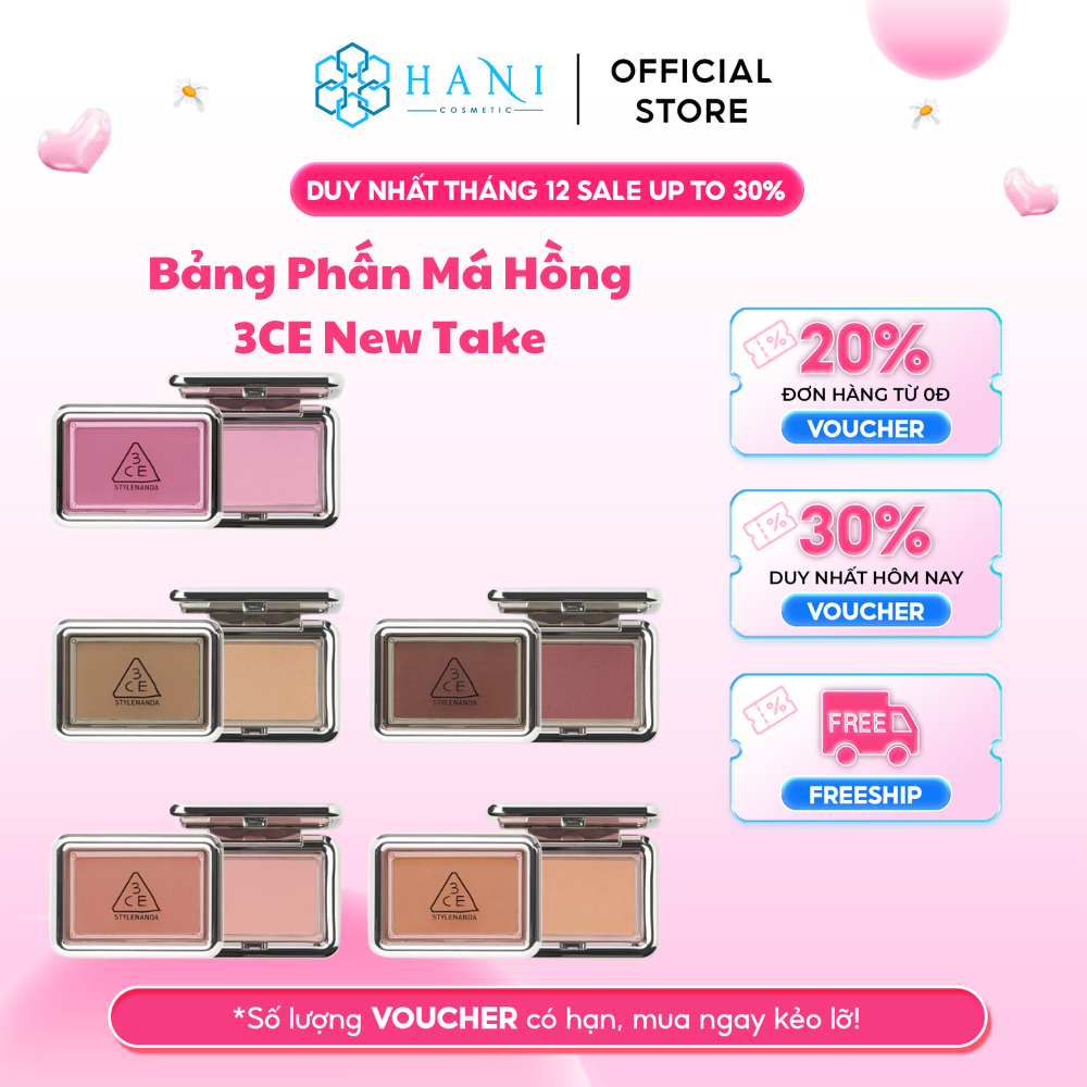 Bảng Phấn Má Hồng Tiện Dụng 3CE New Take