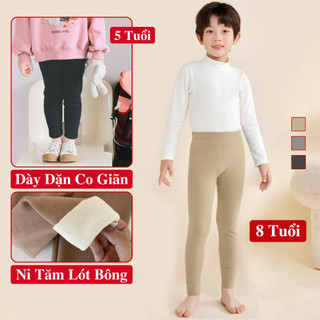  Quần Legging Nỉ Bông Thu Đông Cho Bé Trai Bé Gái Kookoo Quần Dài Nỉ Bông Giữ Nhiệt Trẻ Em Cho Bé Trai Gái 