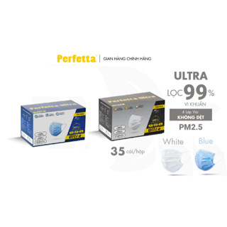 Combo Khẩu trang cao cấp 4 lớp Perfetta Ultra   Hộp 35 cái  đóng gói từng cái 