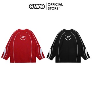 Áo Thun Dày Tay Dài Unisex Nam/Nữ Local Brand SWE ORBIT LS TEE - Đen/Đỏ