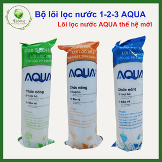 Lõi lọc nước aqua , bộ lõi lọc nước 1 2 3 aqua , lõi lọc nước số 1, số 2 , số 3 aqua