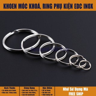 Khoen móc khóa, ring phụ kiện EDC inox 304 tròn -10 cái