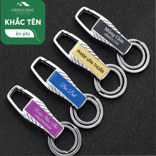 [Miễn Phí Khắc Tên] Móc Khoá Ô Tô Xe Máy Đa Năng Naubou - Có 4 màu