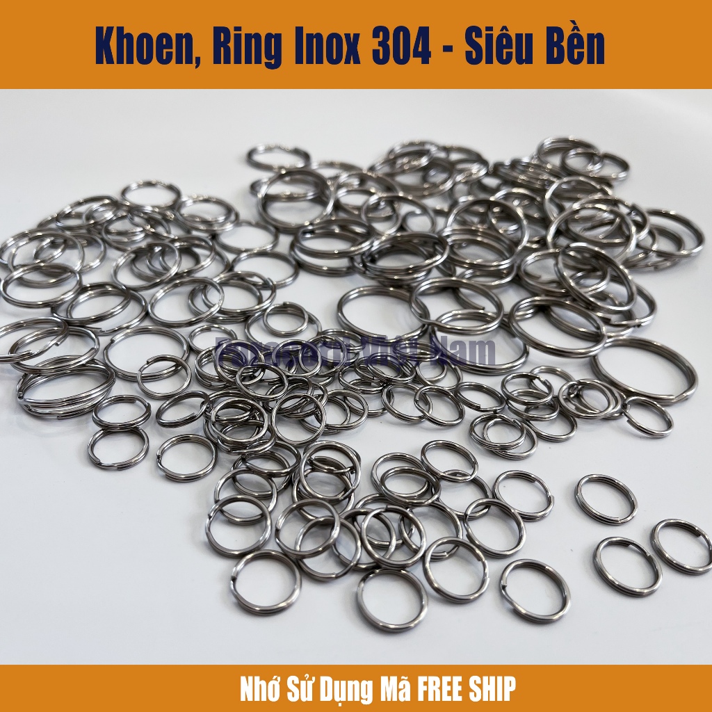 Khoen EDC inox 304 siêu bền - 10 cái