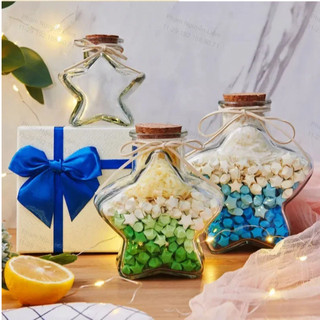 Bình Thủy Tinh Hình Ngôi Sao 500ml Xinh Xắn Phù hợp Trang trí, Decor, Quà tặng