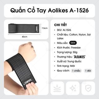 Quấn Cổ Tay Aolikes A-1526 - Đai Cuốn Bảo Vệ Cổ Tay Thể Thao - AL1526