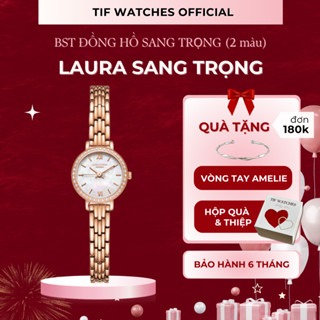 Đồng hồ đeo tay LAURA Rose Tif Watches Thời Trang Sang Trọng Chống Nước cho Nữ