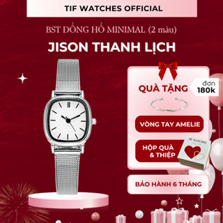 [KOL X TIF WATCHES] Đồng Hồ Nữ Mặt Vuông JISON Tif Watches Tay Nhỏ Sáng Da Sang Chảnh Chống Nước