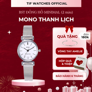 Đồng hồ đeo tay MONO Tif Watches Thép Không Gỉ sáng da phong cách Hàn Quốc thanh lịch bền đẹp
