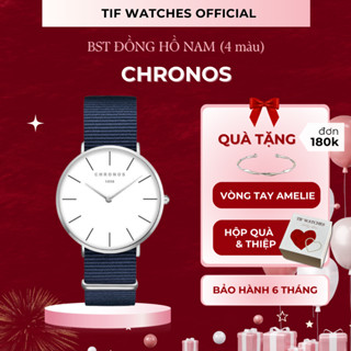 Đồng Hồ Nam CHRONOS Tif Watches Dây Vải Nato Phong Cách Sang Trọng Dễ Phối Đồ Chống Nước Tốt