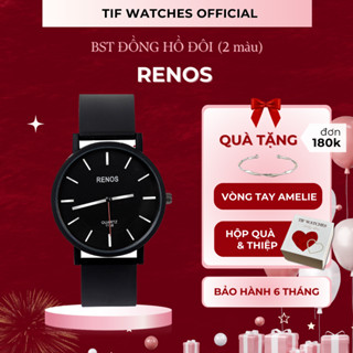 Đồng Hồ Nam Nữ Chính Hãng RENOS Tif Watches - Đồng Hồ Đôi Dây Cao Su Cao Cấp Chống Nước