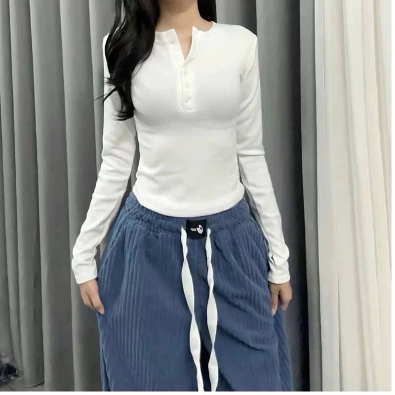 Áo thun tay dài tăm thỏ Justdun T66  miastrore96 . | BigBuy360 - bigbuy360.vn