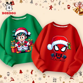  Áo sweater Merry Christmas BOBDOG áo dài tay da cá cotton ấm áp thoải mái in hình Noel cho bé 