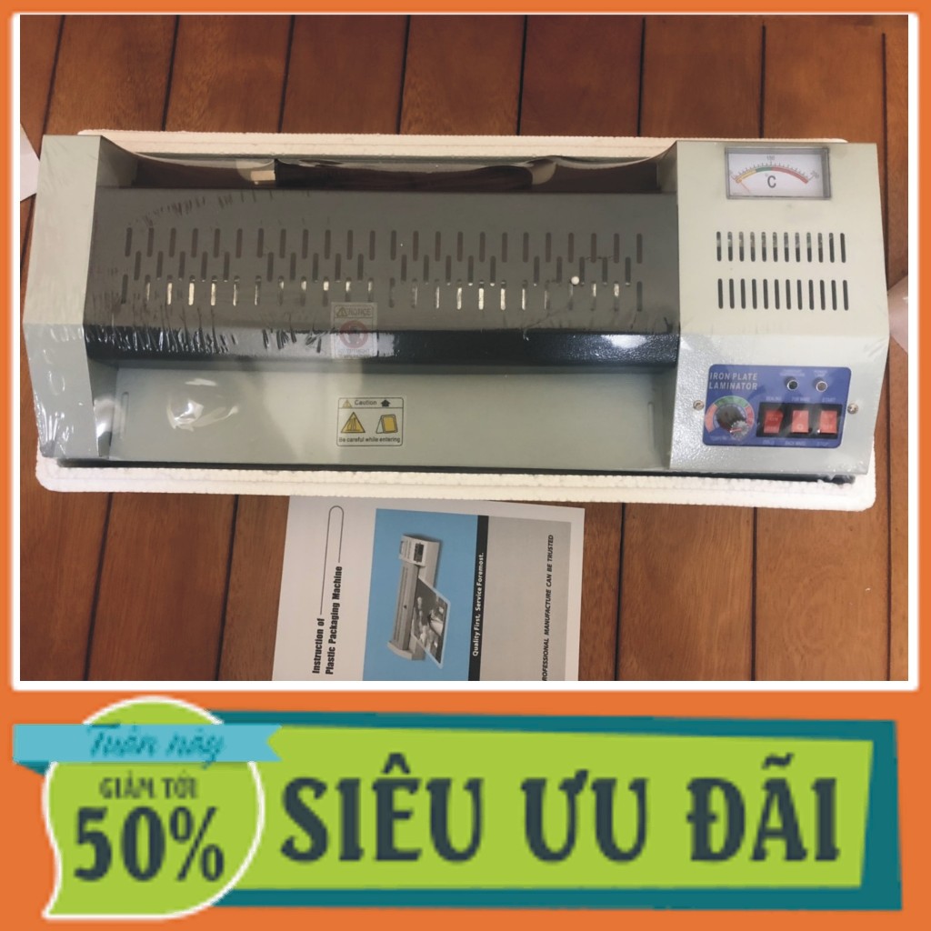 Máy Ép YT320 ép plastic khổ A3, A4.v.v. rulo to có đồng hồ bảo hành 12 tháng