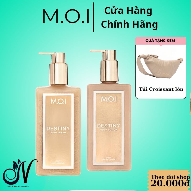 Bộ Đôi Sữa Tắm Và Dưỡng Thể Hương Nước Hoa Destiny MOI Oficial Store MOI Oficial Beauty