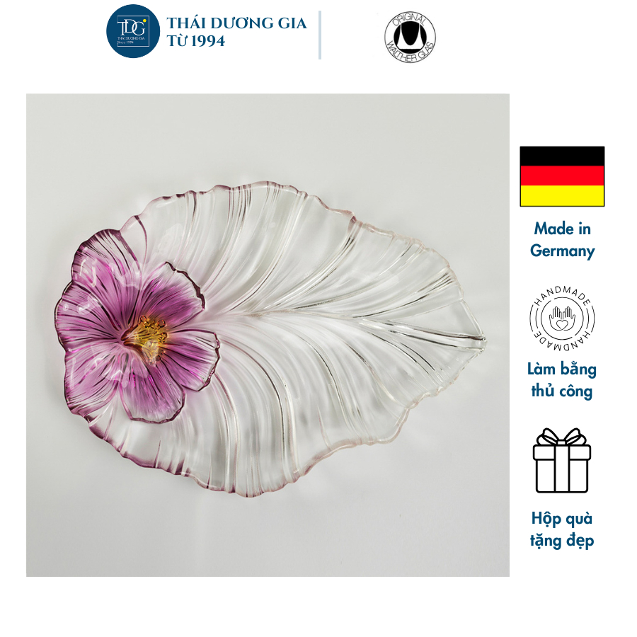 Đĩa thủy tinh 44,5cm Walther-Glas Miranda Violet Yellow – 1400023 | Thái Dương Gia