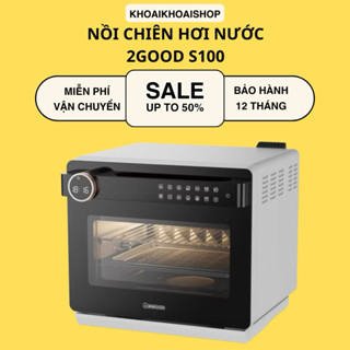 Nồi Chiên Hơi Nước 2GOOD S100 - Chiên Hấp Đều Ngon, Lồng tự đảo 360°, Có Đủ Phụ Kiện Dung Tích 20L