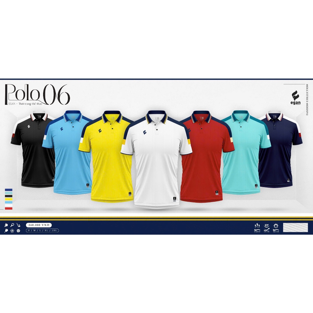 Áo Thun Polo Chính Hãng Egan 06 - Vải Cao Cấp Thoáng Mát Co Dãn Cực Tốt.