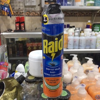 Bình xịt muỗi xịt côn trùng Raid 600ml/chai- Vòi xịt képhương chanh,hương lavender