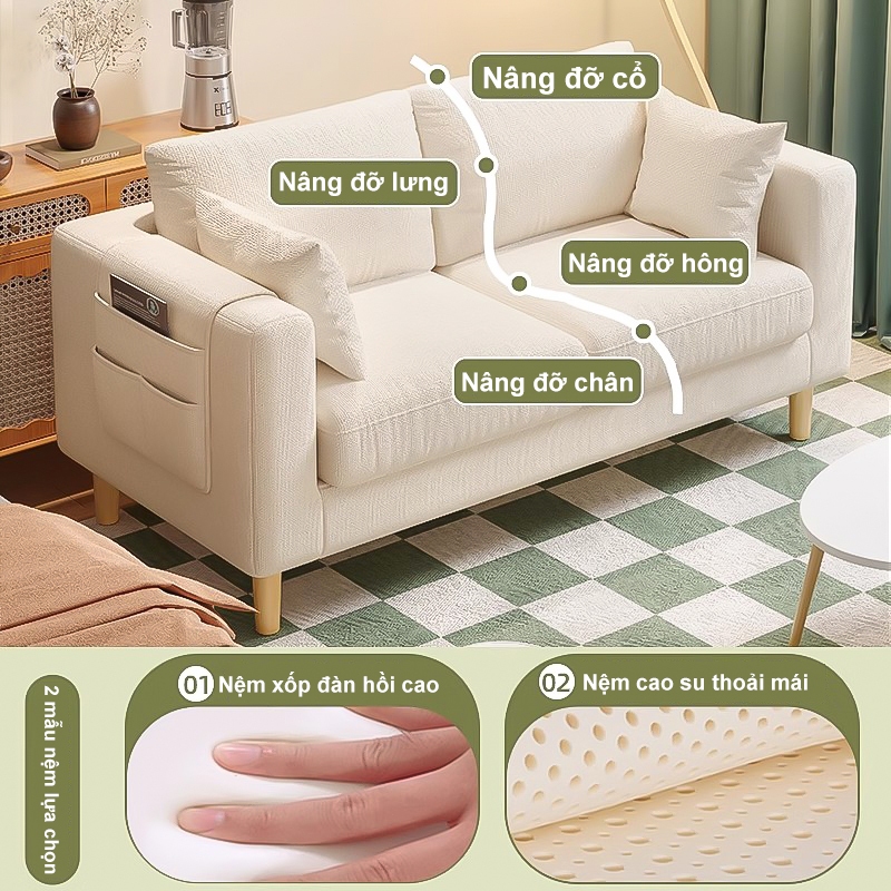 HEINO Ghế sofa bền đẹp thoải mái khung gỗ chắc chắn chịu lực lớn sofa phòng khách  Bắc Âu hiện đại | BigBuy360 - bigbuy360.vn