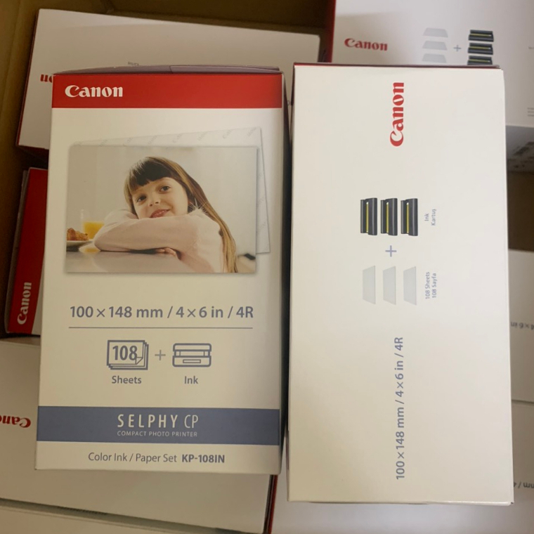Hộp giấy và mực Canon Kp108in gồm 108 tờ + 3 băng mực