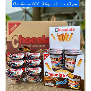  Hộp 12 Cốc Bánh Quy Chấm Oreo Bánh Quy Chấm Chocolate Food Ăn Vặt Sô Cô La 