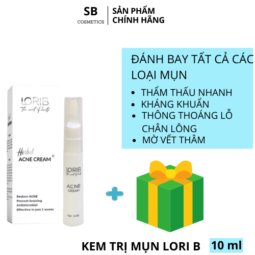 Kem mụn thảo dược Lori B 10ml