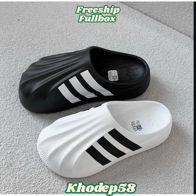 Dép sục đúc nguyên khối ADIFOM chống nước [TẶNG VỚ] Sục Ad.da.s Adifom Superstar cao 4cm- full size 