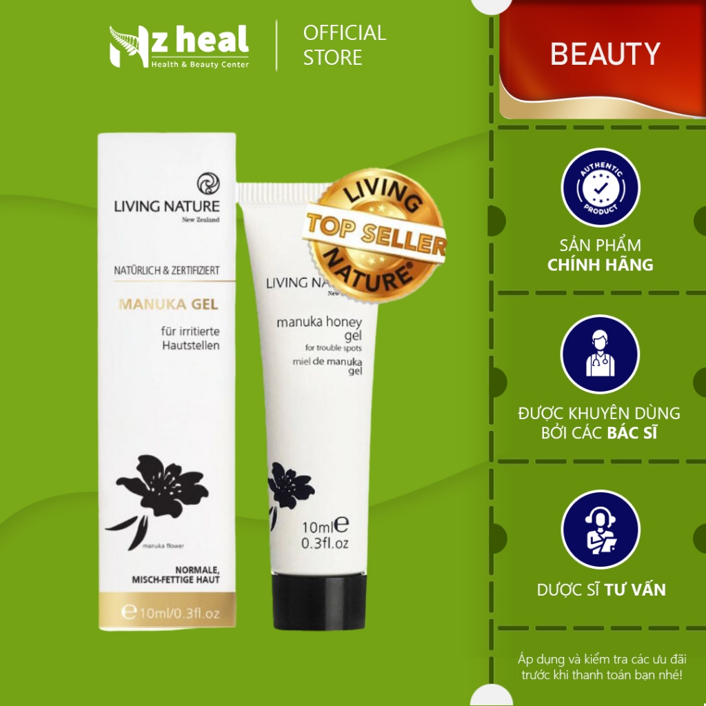 Gel chấm mụn Living Nature Manuka Honey Gel 10ml