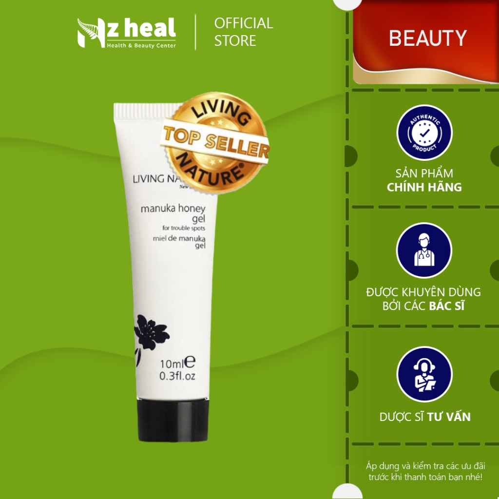 Gel Giảm Mụn Living Nature Manuka Honey Gel 10ml