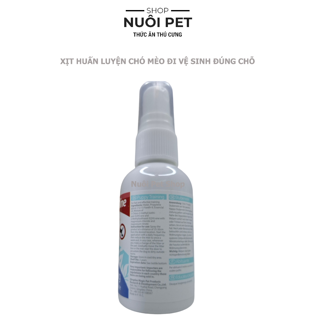 Xịt vệ sinh đúng chỗ Bioline cho chó mèo, Bioline Puppy Training chai 50ml - Nuôi Pet Shop