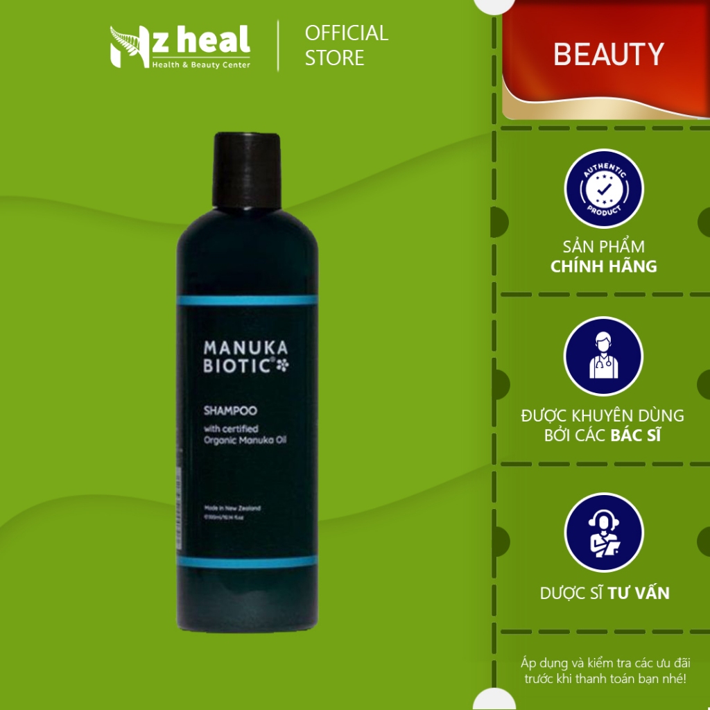 Dầu gội cho da đầu nhạy cảm Manuka Biotic Shampoo for Sensitive Scalp 300ml