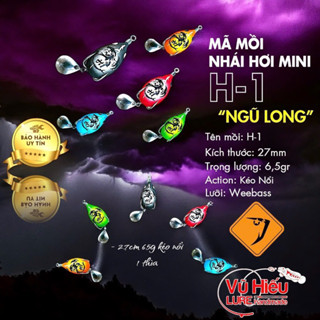 Nhái Hơi H-1 Ngũ Long 2,7cm nặng 6,5g phiên bản mini săn bắt cá lóc siêu nhạy Fishing Câu Cá Đi Câu