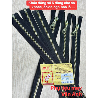💥KHOÁ ĐỒNG💥dài 70cm của HKK dùng cho áo khoác,váy,áo da,cặp ,bao lô…Phụ liệu may