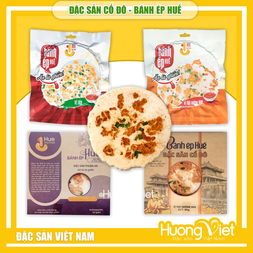 Bánh ép Huế, bánh ép Thuận An hương vị truyền thống Cố Đô Huế, bánh ép hải sản tôm thịt, bánh ép huế