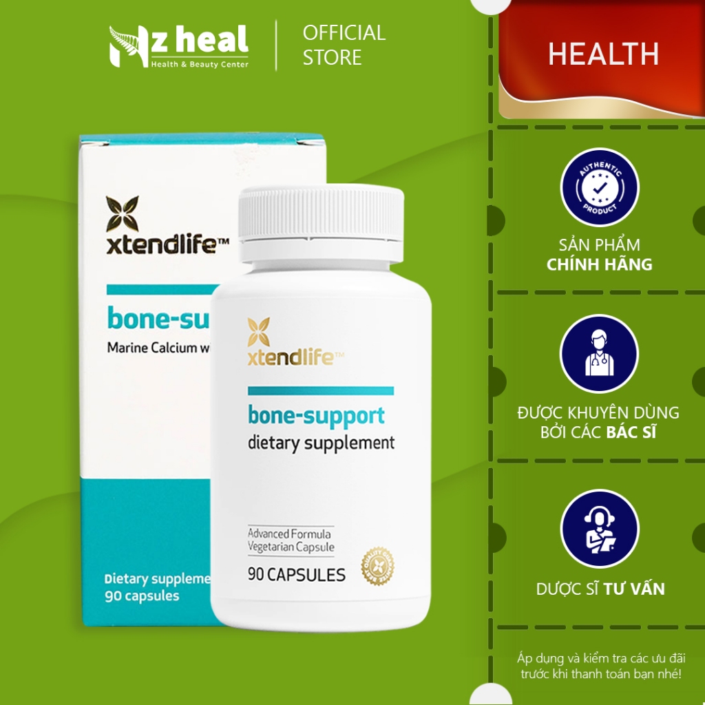 Viên bổ xương, phát triển chiều cao, ngăn loãng xương Xtend-Life Bone Support 90 viên