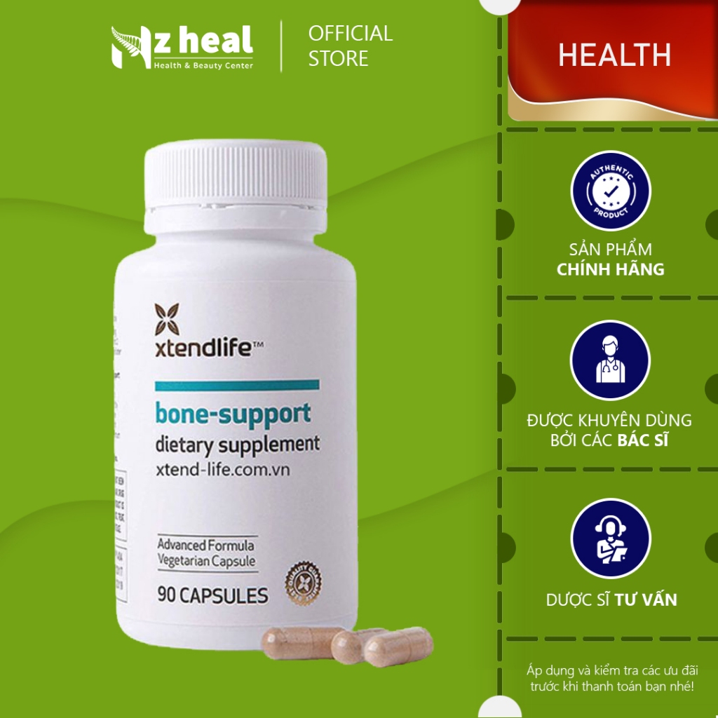 Viên uống tăng cường mật độ Xtend-Life Bone Support 90 viên