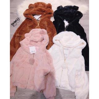   ĐỦ 6 MÀU  Áo lông quả bông áo khoác lông tai thỏ hàn quốc lông mịn siêu xinh 