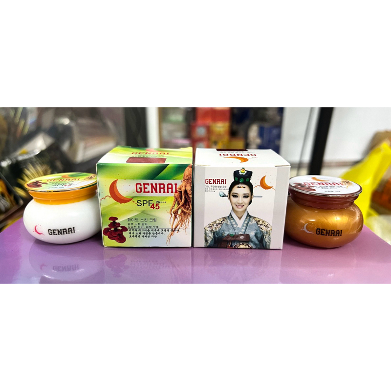 Bộ Đôi Kem GENRAI Dưỡng Trắng Da - Lão Hoá - Tàn Nhang - Đồi Mồi