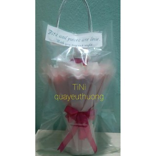 Bó hoa kẹo chupa chups + gấu