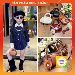 (Sale+Tặng Quà) Túi Đeo Chéo Túi Cầm Tay Mini Da Mềm Đẹp Tặng Kèm Gấu Đeo Phong Cách Hàn Quốc Cho Bé Siêu Xinh_COCAHOUSE