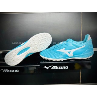 Giày Bóng Đá Sân Cỏ Nhân Tạo Mizuno Neo 2 KL II AS Màu Xanh Ngọc Đế Đệm, Khâu Mũi, Đế Đinh TF chữ L Bám Sân