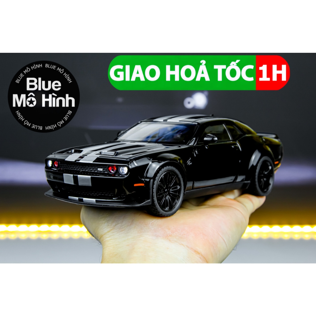 Mô hình xe Dodge Challenger SRT Hellcat 1:24 Đen