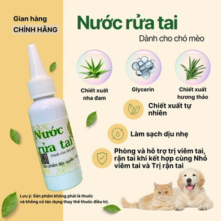 Dung dịch vệ sinh tai chó mèo - Dành cho chó mèo