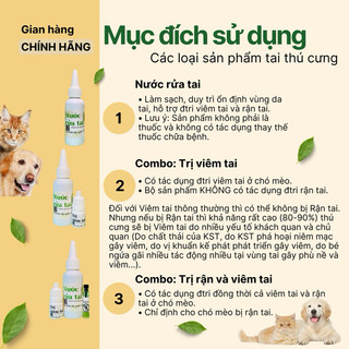 Dung dịch vệ sinh tai chó mèo - Dành cho chó mèo