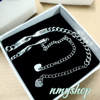 Lắc tay cặp đôi Nam Nữ vô cực không rỉ, có khắc tên theo yêu cầu miễn phí ( quà tặng full box + túi xách)