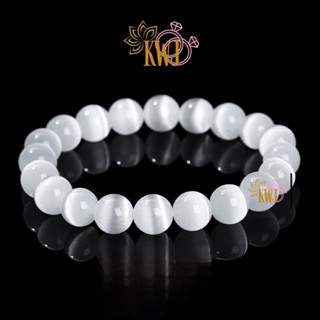 Vòng tay đá mắt mèo trăng đá 8ly