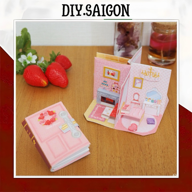 [Pop-up book] - Mô Hình Cuốn Sách Rose House