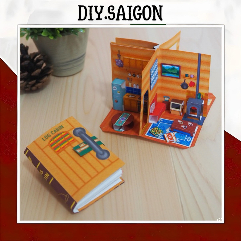 [Pop-up book] - Mô Hình Cuốn Sách Orange House