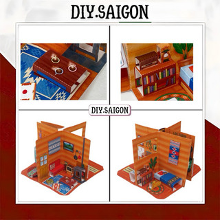 [Pop-up book] - Mô Hình Cuốn Sách Orange House